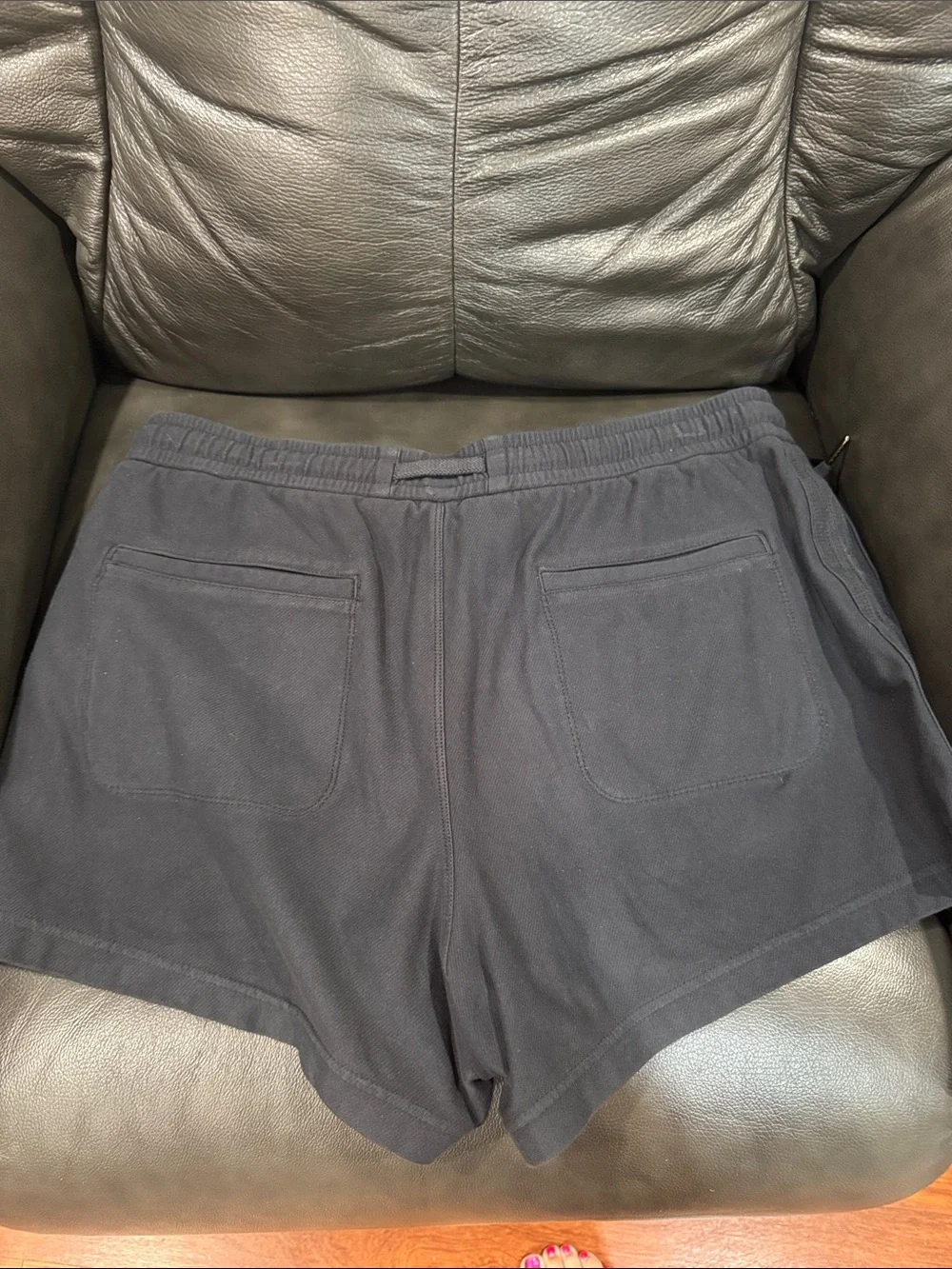 Athleta Black Layered Drawstring Athletic Shorts